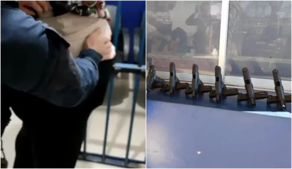 mulher presa pistolas turcas