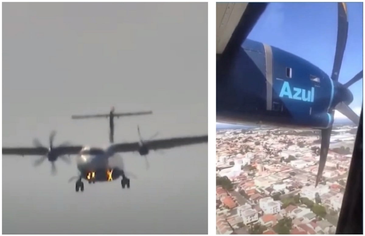 Avião faz pouso de emergência, sem um dos motores, em Curitiba
