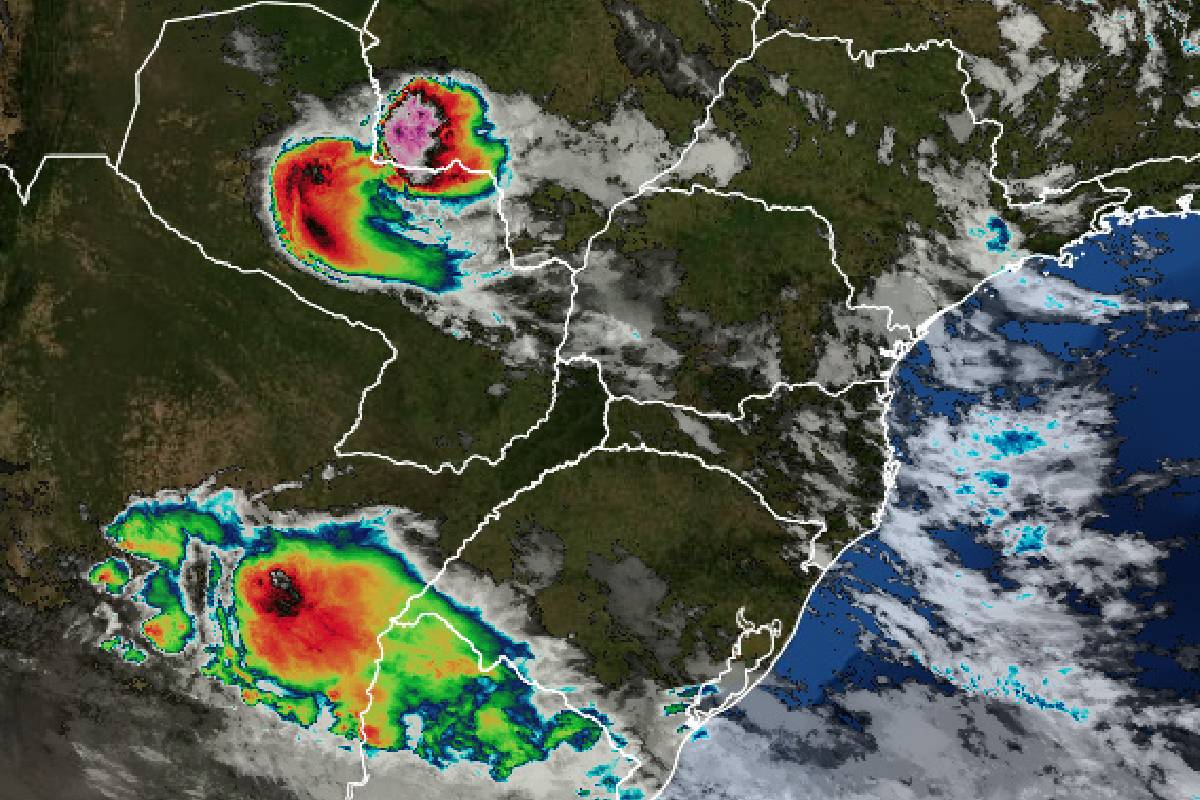 Abril começa com alerta de frente fria e chuvas em Curitiba