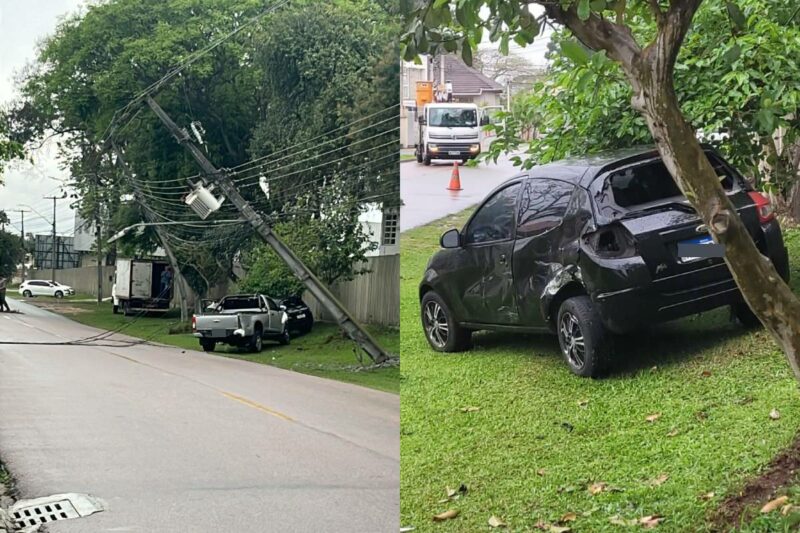 caminhonete-bate-em-carro-e-poste